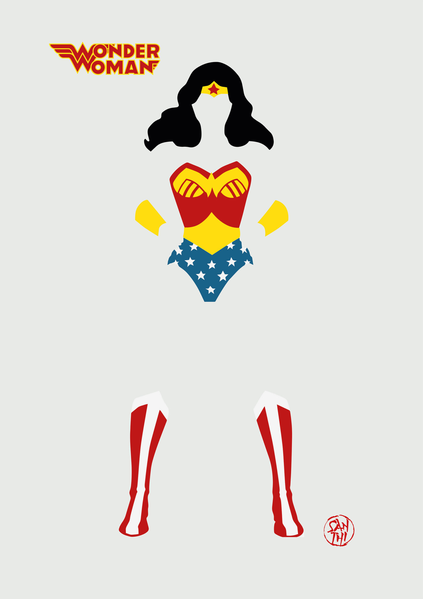 SuperHéros Wonder Woman Love Paper